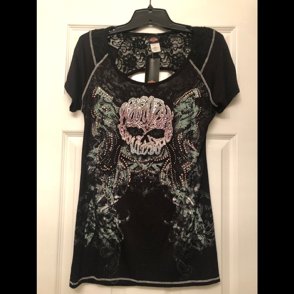 Women’s Harley Davidson Short-Sleeve Shirt— Medium